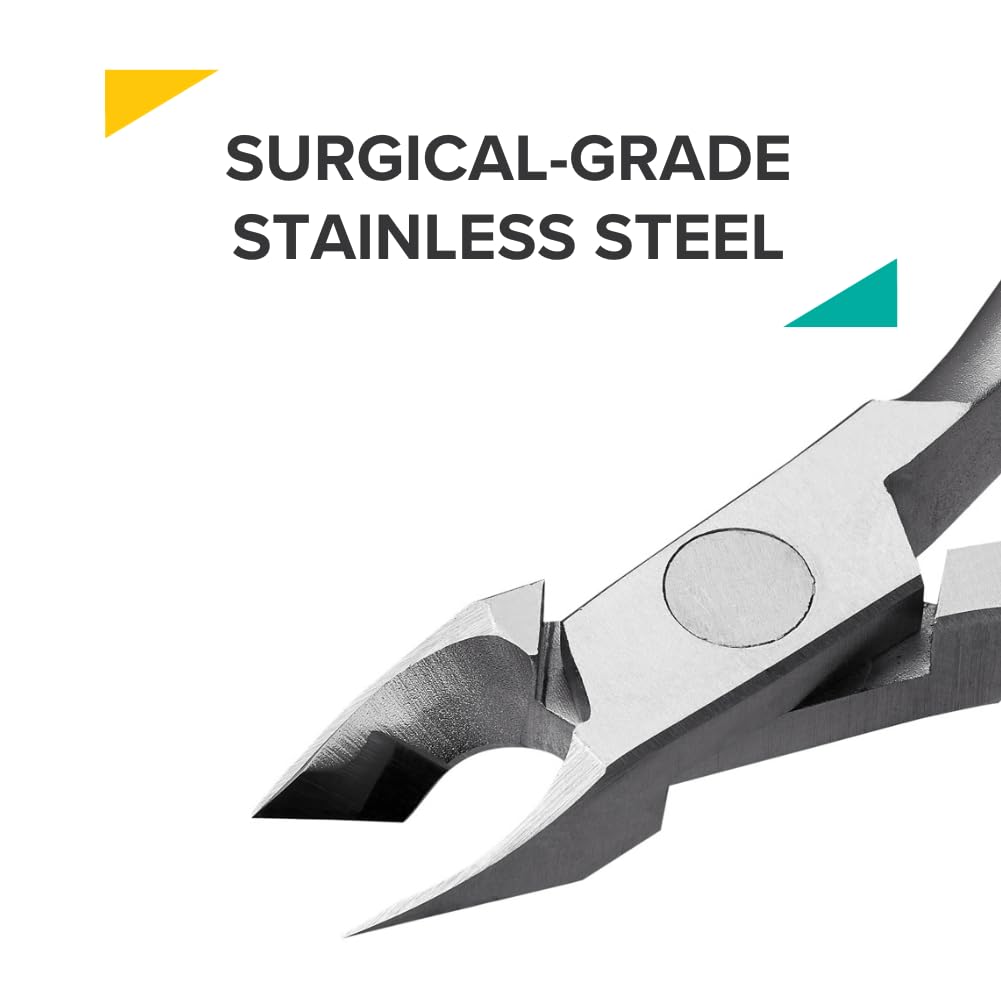 Rui Smiths Professional Cuticle Nippers | Precision Surgical-Grade Stainless Steel Cuticle Trimmer, French Handle, Double Spring, 6mm Jaw (Full Jaw)