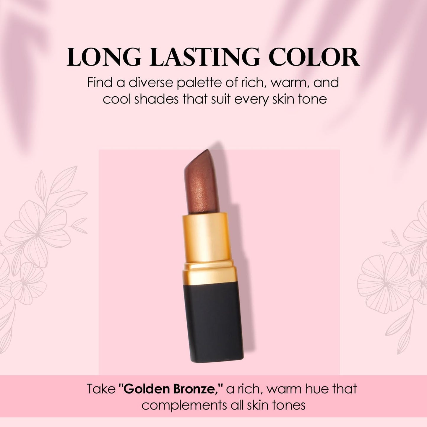 Vera Moore Creme Lipstick, Long Lasting, Lightweight, Moisturizing Opaque Color with Staying Power, Fragrance, and Paraben Free Cosmetics Soft Lipstick (Glamorous)