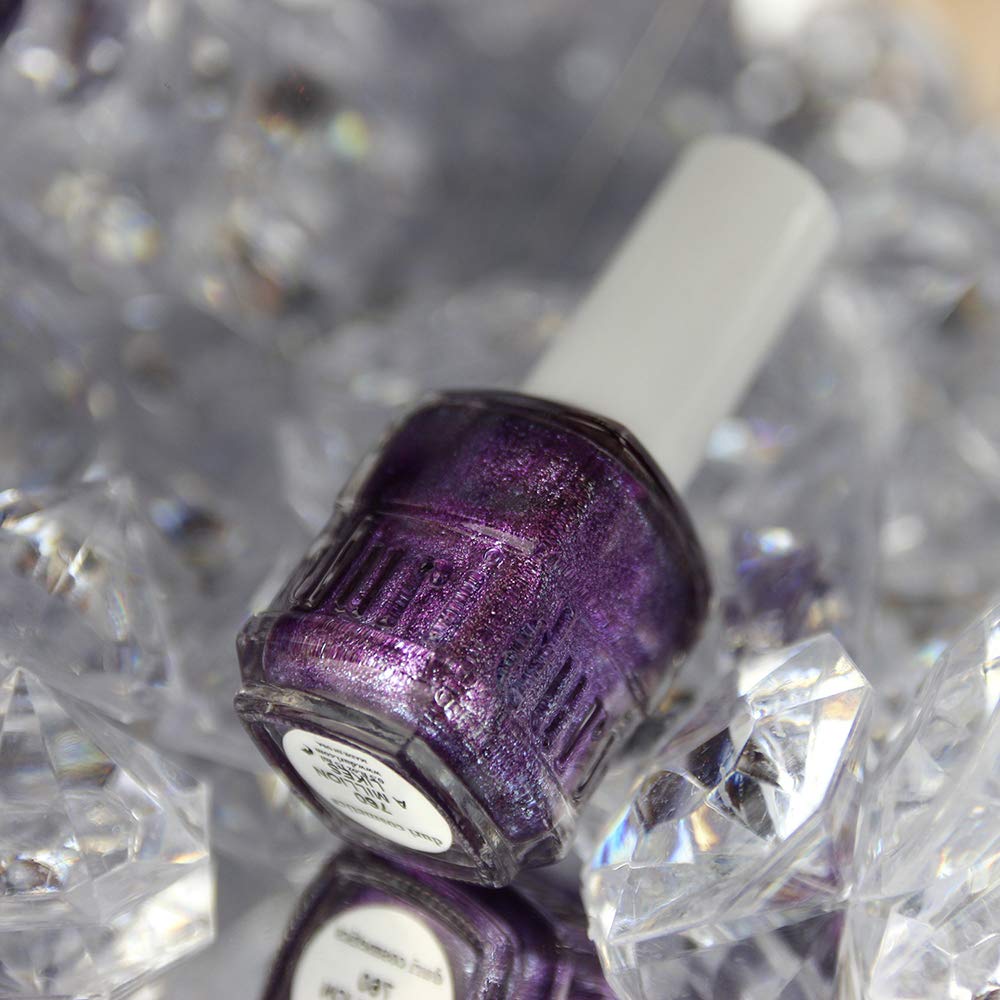 duri Nail Polish, 760 A Million Likes, Purple Metallic Glitter, Full Coverage, Shiny Finish, Fast Drying, Lasting, 0.45 Fl Oz