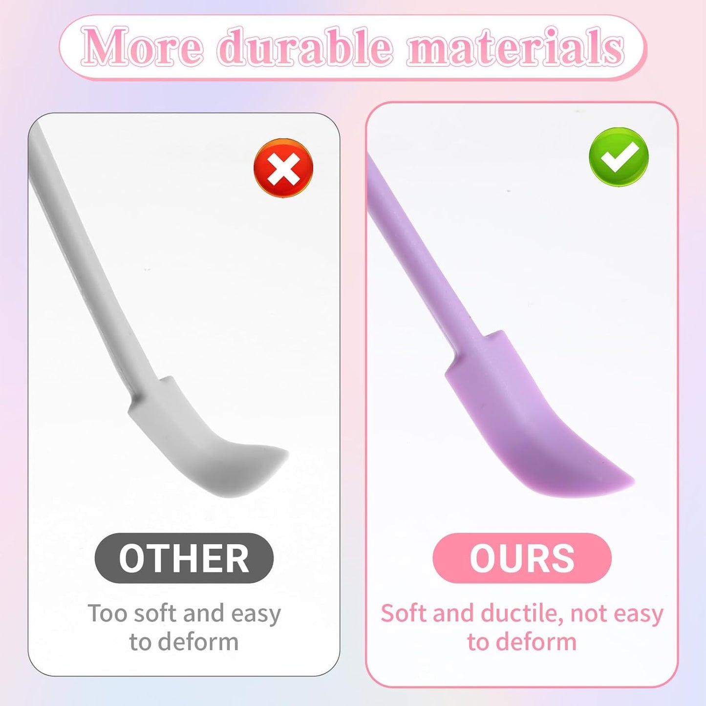 4PCS Makeup Spatula, Silicone Spatula Set, Mini Spatulas, Reusable Beauty Spatulas for Creams, Lotions, Essential Oils and Other Cosmetics, Small-Spatula for Cosmetic Bottles and Kitchen Bottles