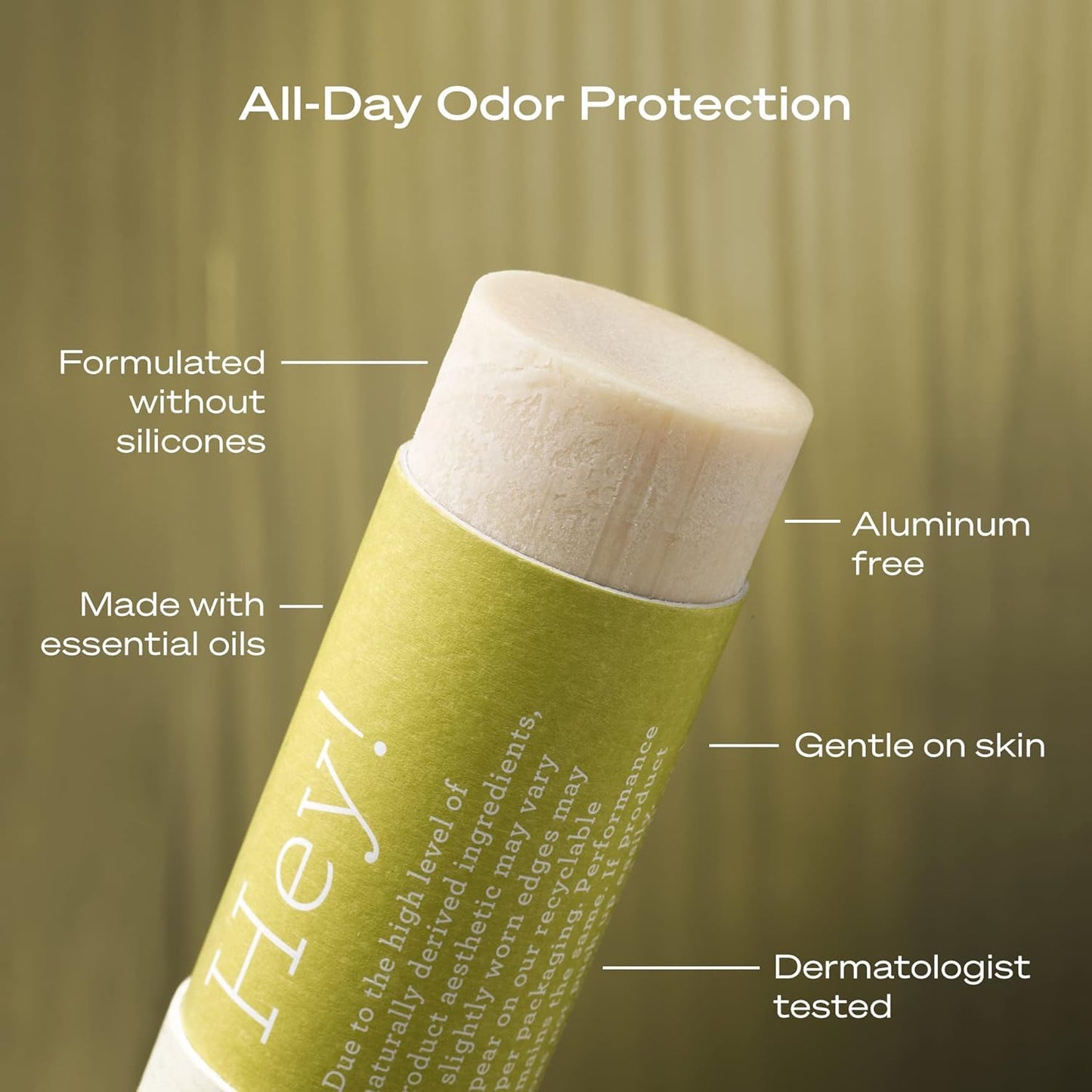 Hey Humans Deodorant, Aluminum Free Deodorant for Women and Men, Contains Naturally Derived Ingredients, All Day Odor Control, Refreshing Essential Oils, Earth Friendly Package, Banana Aloe