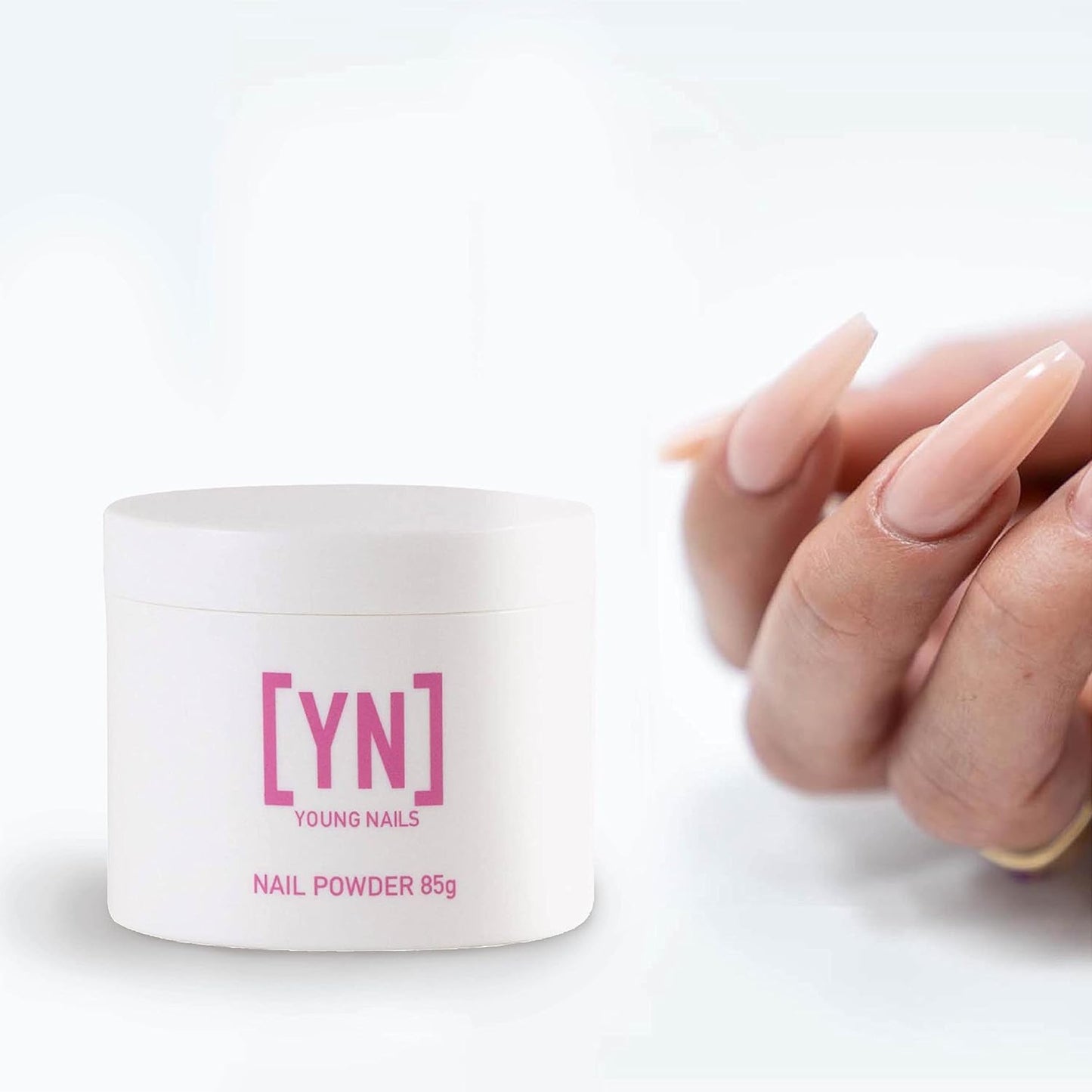 Young Nails Acrylic Core Powder - Self-Leveling Acrylic Nail Powder, Clear Nude Pink White Acrylic Powder for Nail Extenstion, Professional Grade, Superior Adhesion, Color - XXX White, 85g