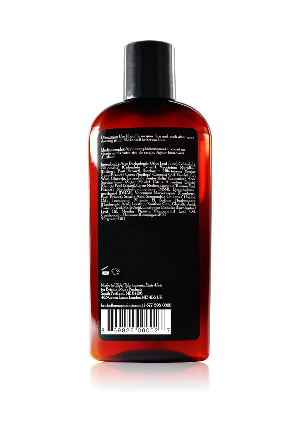 Brickell Men's Instant Relief Aftershave for Men, Natural and Organic Soothing After Shave Balm to Prevent Razor Burn, 4 Ounce, Unscented