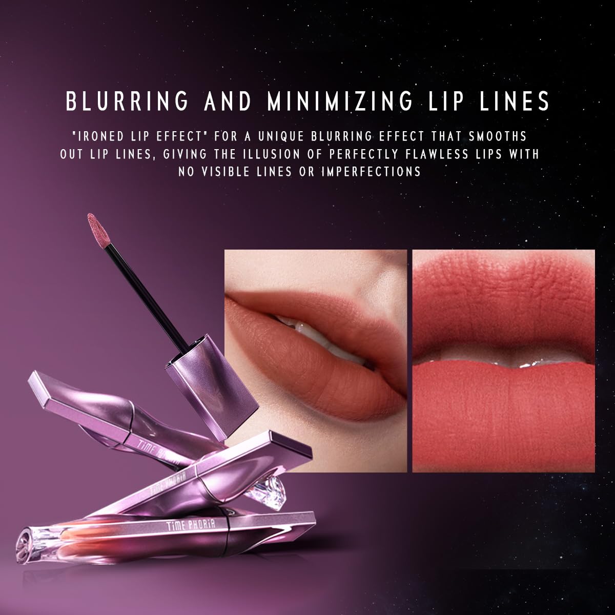 NEBULA VELVET LIP CREAM-Long Lasting Lip Stain, Waterproof and Transfer Proof Lip Tint, Matte Finish Lipstick, Smooth Out Lip Lines, Lightweight Lip Cream, High Coverage (02 AURORA)