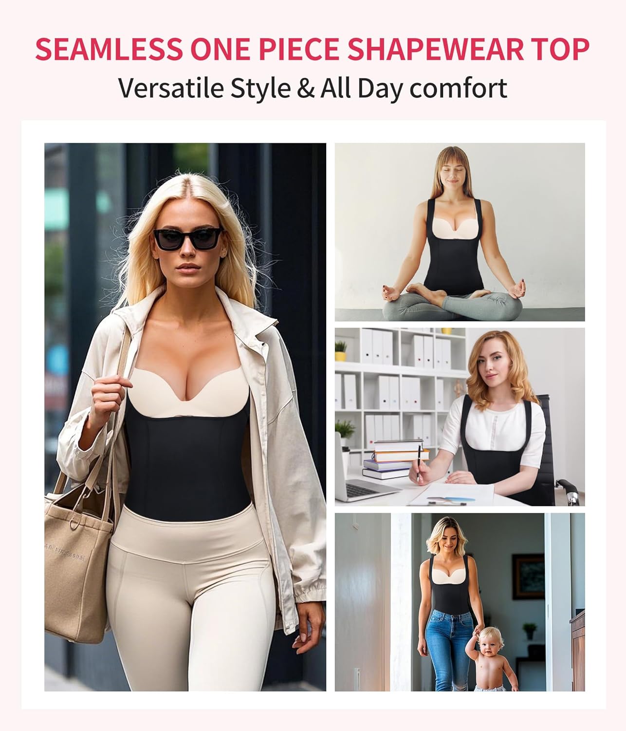 Gotoly Women's Waist Cincher Tummy Control Shapewear Compression Vest Invisible Body Shaper