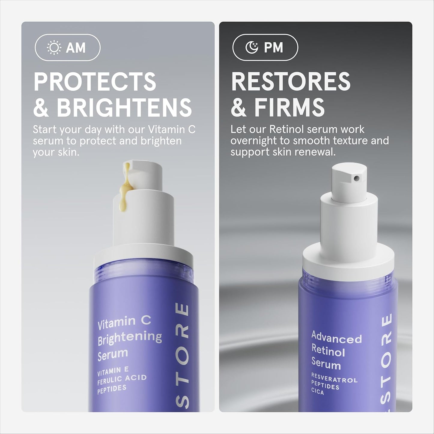 iRestore Vitamin C Brightening Serum – Anti Aging Face Serum with 15% Ascorbic Acid, Vitamin E, Ferulic Acid, Peptide Complex & Hyaluronic Acid (Pack of 3)