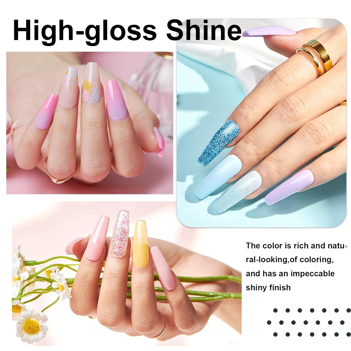 Summer Dip Powder Nail Kit Starter, 20 Neon Bright Blue Yellow Colors with Dipping Powder Base/top Coat Activator Liquid Set No Needed Nail Lamp Curing for French Nail Art Salon DIY Home