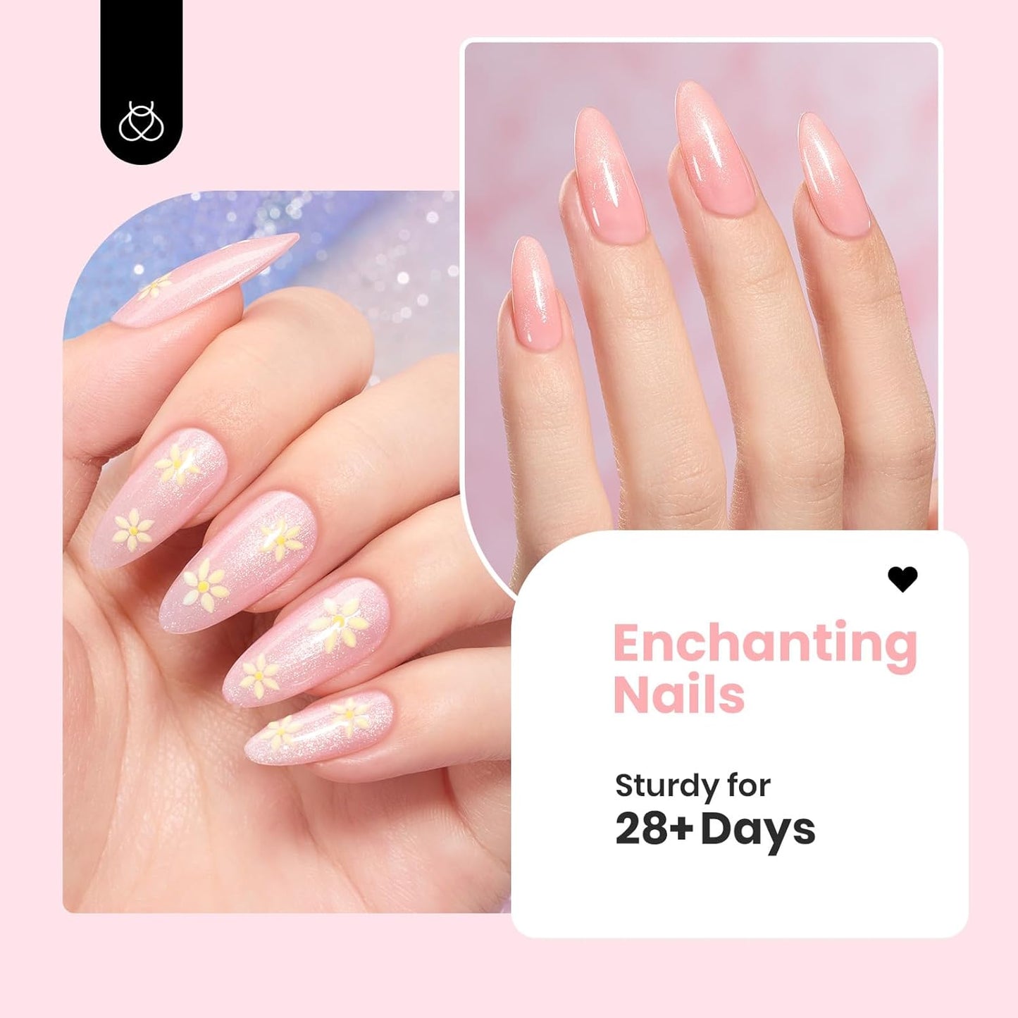 Beetles Base Color Gel Nail Polish Set – 6 Colors Nude Gel Polish, 5 in 1 Builder Rubber Base Coat, Self Leveling Soak Off Strengthening for Natural Nails and French Manicure