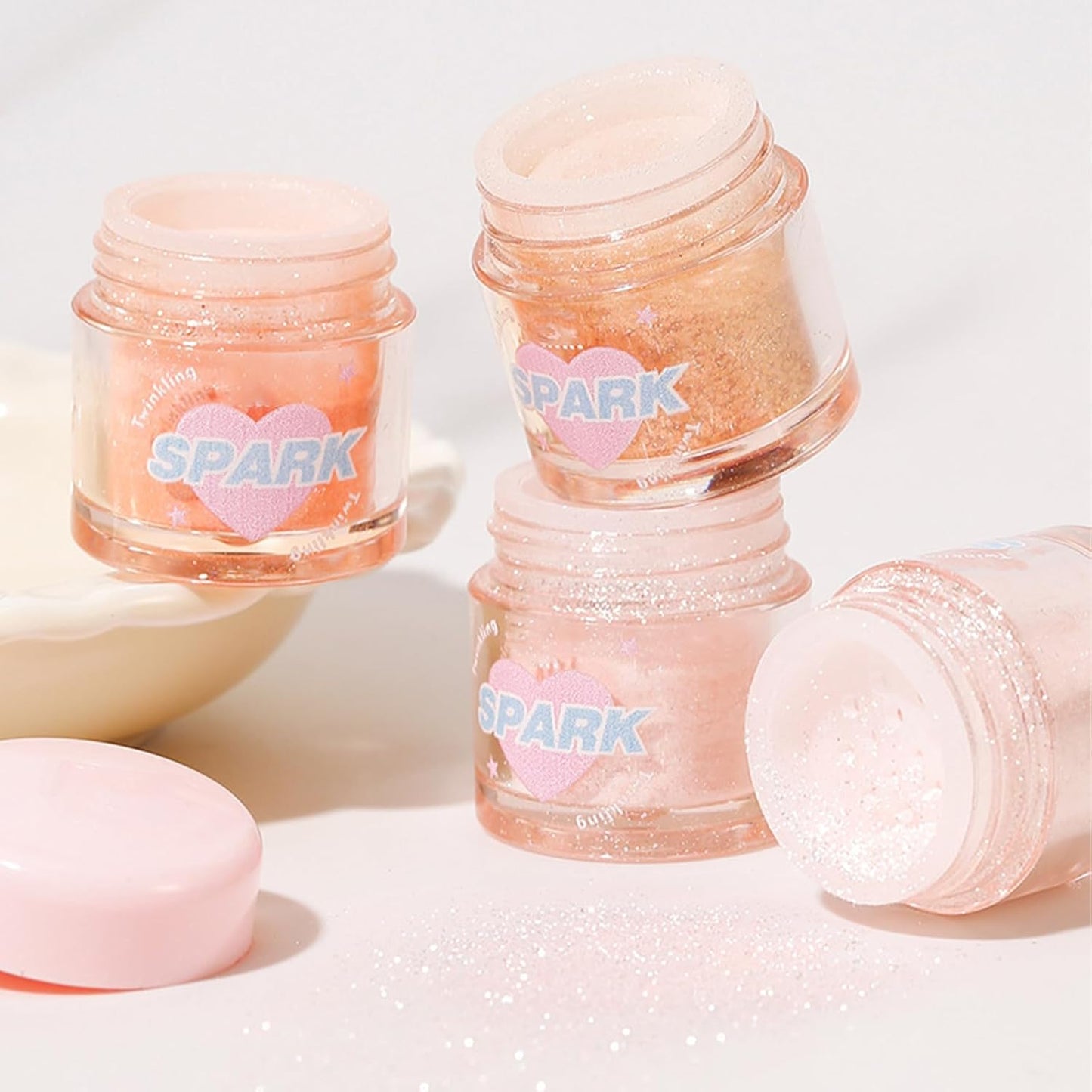 White Glitter Eyeshadow Loose Powder, Crystals Eye Face Glitter Korean Makeup Eye Shadow, Sparkle Shimmer Highlighter Makeup#38