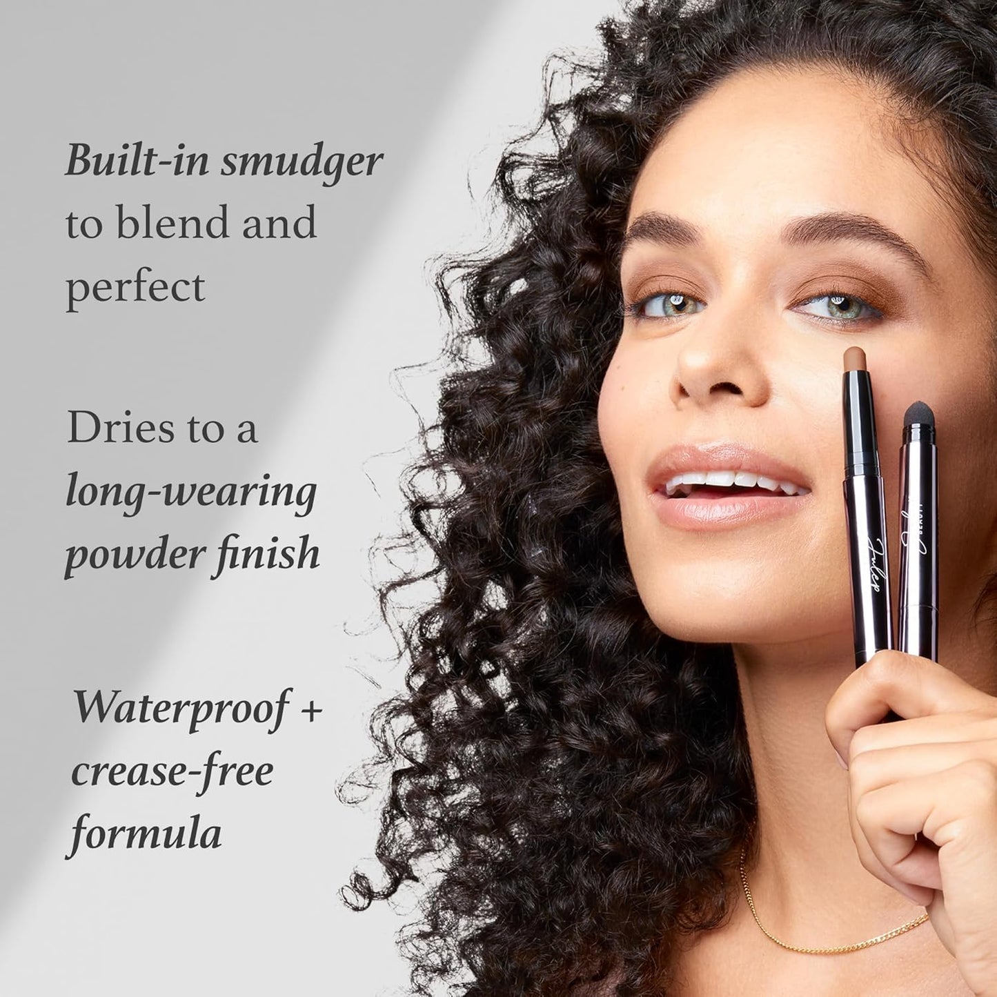 Julep Twice As Nice Eyeshadow Stick and Eyeliner Duo | Includes Eyeshadow 101 Creme-to-Powder Waterproof Shadow Stick, Sapphire Shimmer and All-Day Gel Eyeliner Pencil, Blackest Black