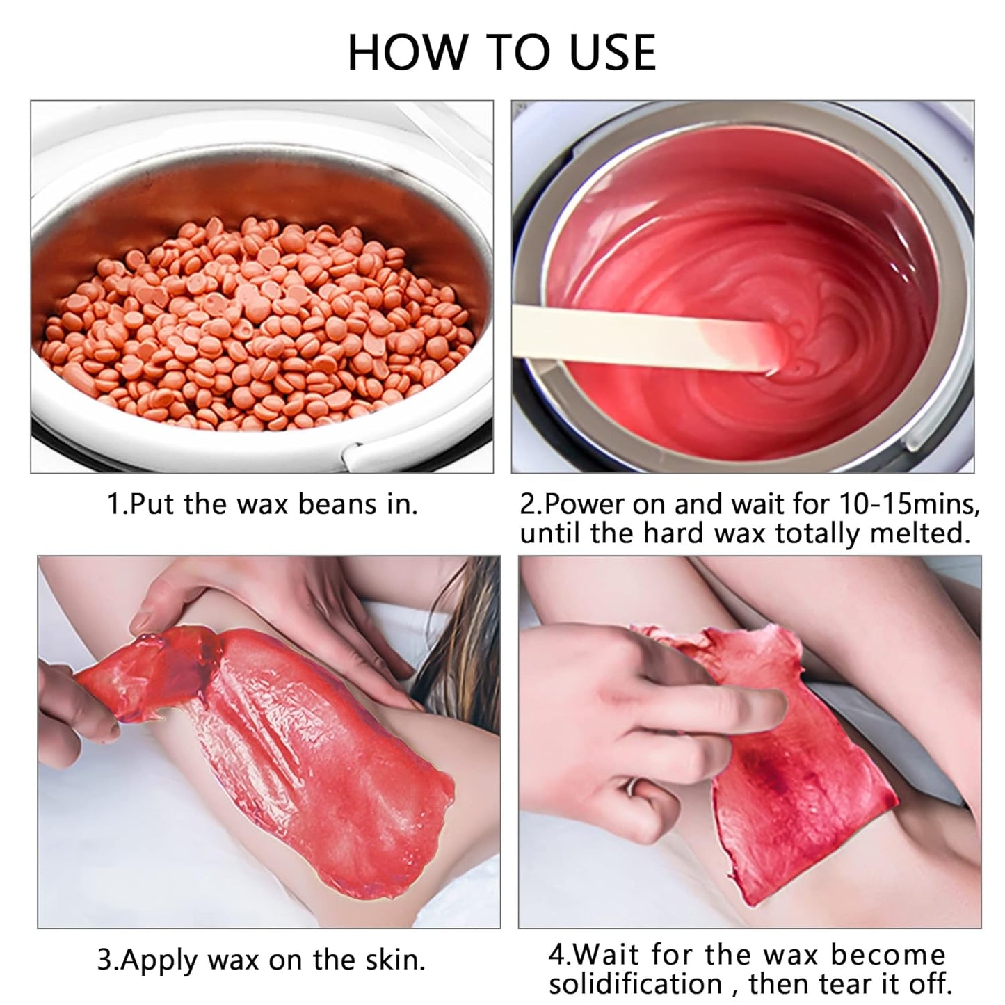 Double Wax Warmer Professional Electric Wax Heater Machine for Hair Removal, Dual Waxing Pot Paraffin Facial Skin Body SPA Salon Equipment with Adjustable Temperature Set