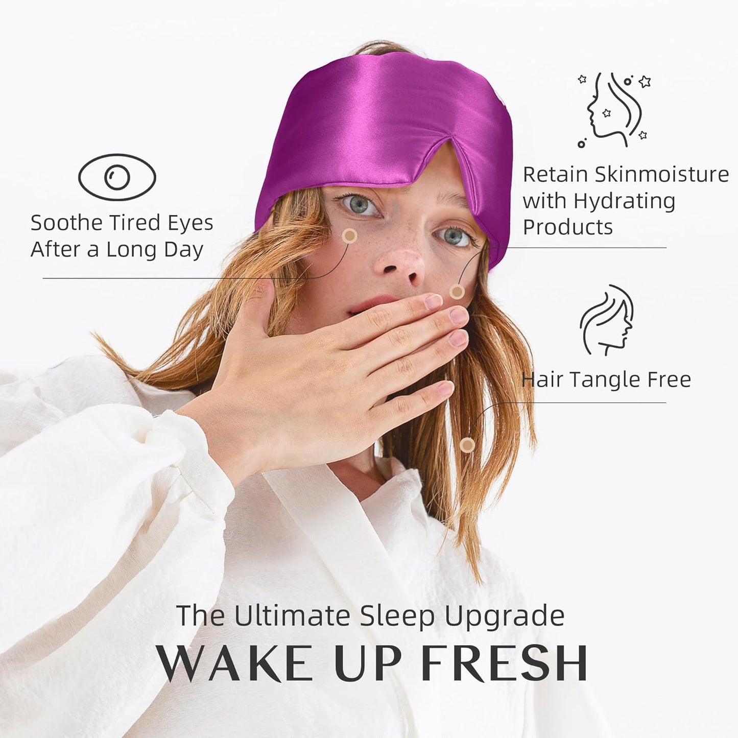 Silk Sleep Mask for Women and Men, Side Sleeper, 22 Momme Pure Mulberry Silk Total Blackout 100% Mulberry Eye Mask with Adjustable Headband Full Size, Eye Masks for Sleeping and Travel