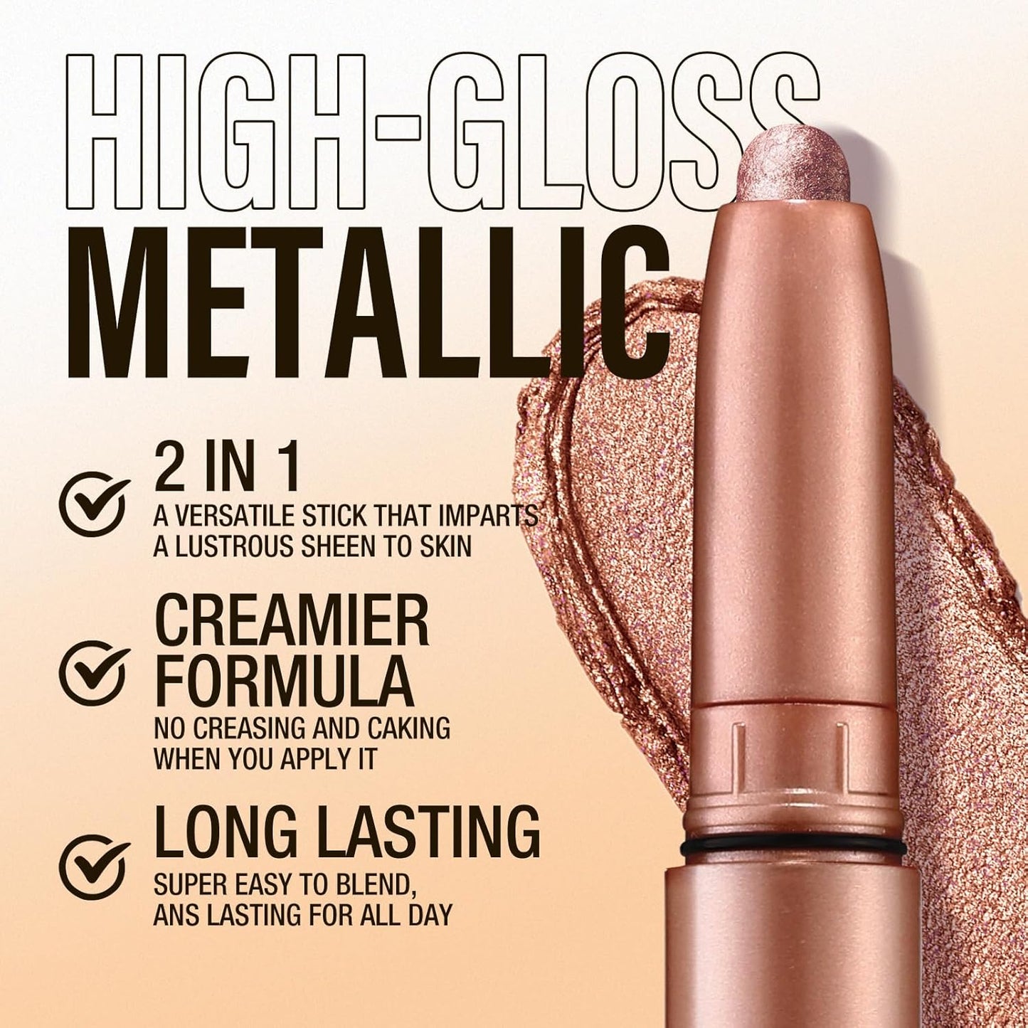 Jolilab Eyeshadow Stick Set, 2 Colors Matte Professional Bright-Colored Contouring and Highlight Eyeshadow Stick, Cream Waterproof Long Lasting High Pigmented Eye Shadow. (2, 07+08 2pcs)