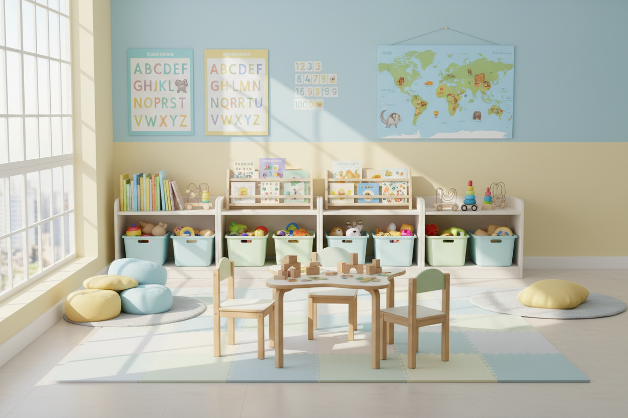 Playful Learning Spaces: Educational Toys, Posters, and Kids’ Furniture