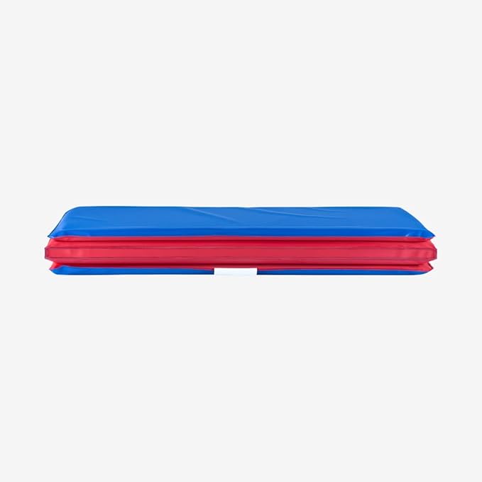 KinderMat, 5/8" Thick, 4-Section Rest Mat, 45" x 19" x 5/8", Red/Blue, Great for School, Daycare, Travel, and Home, Made in The USA