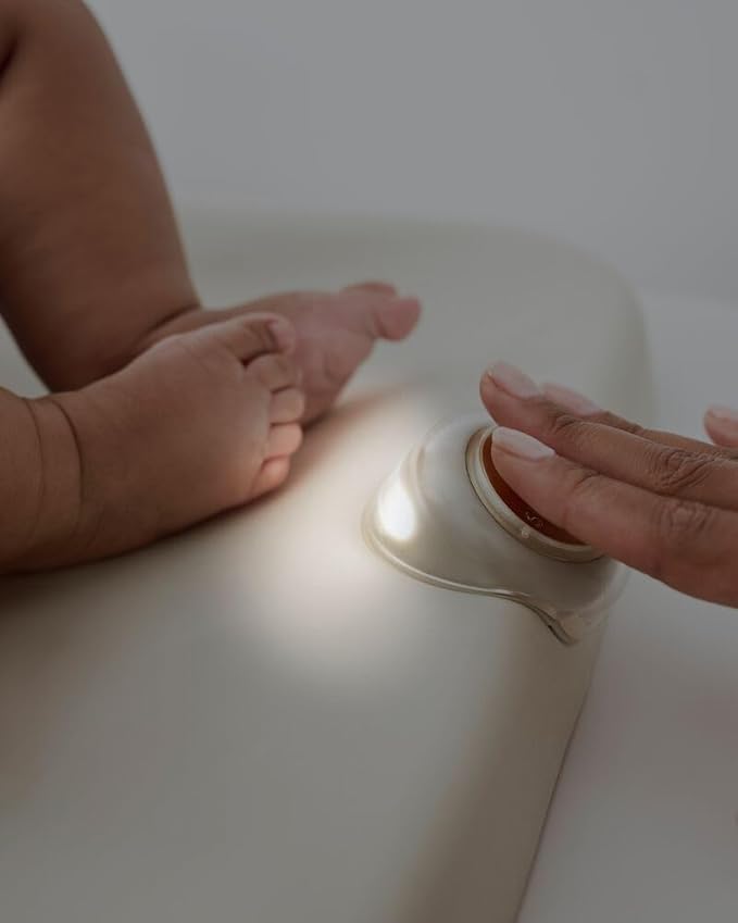 Skip Hop Baby Changing Pad Nursery Style Light-Up Wipeable and Contoured with Cushioned Foam Fits Standard Changing Tables Oat