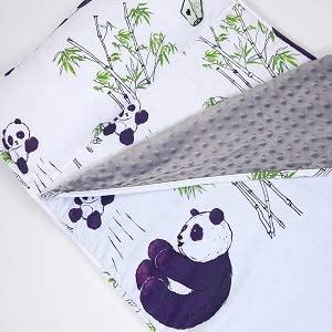 JumpOff Jo Nap Mat for Kids - Cozy Kids Rest Mat with Removable Pillow and Ultra Soft Blanket for Preschool, Daycare, and Sleepovers - Playful Pandas