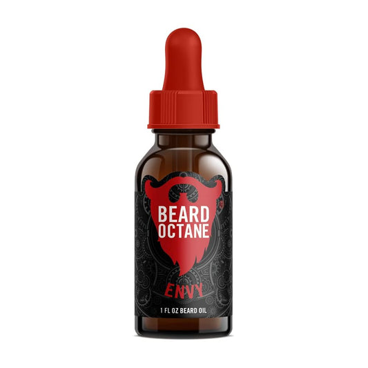 Beard Octane: Envy - Natural Beard Oil w/Argan Oil - 1 Oz - Promotes Healthy Softer Beards - Made in USA - Premium Handcrafted Beard Care