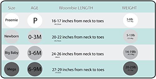 Woombie Original Baby Swaddling Blanket - Soothing, Cotton Baby Swaddle - Wearable Baby Blanket, Organic Cream, 14-19 lbs