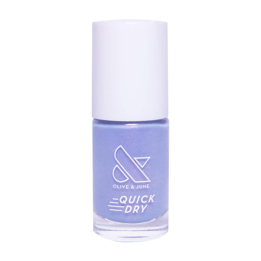 Olive & June Quick Dry Nail Polish | Instant, Fast-Drying, Smudgeproof Color | 15-free, Vegan, Cruelty-Free Formula | Lasts up to 5 Days | Salon-Quality Manicure at Home | Charming Periwinkle Shimmer