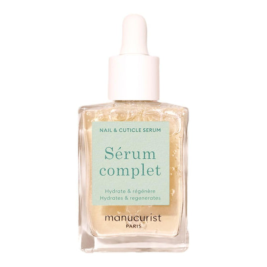 Manucurist - Complete Serum, Care for Damaged Nails and Cuticles, Hydrates and Regenerates Nails which Break Easily, Non-Greasy Gel Texture, Up to 86.5% Bio-sourced, Made in France, 0.5 fl oz