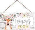 XIUXZMM Customized Kids Bedroom Sign Bedroom Nursery Baby Door Sign Personalized Sika Deer Sign Custom Kids Name Sign Baby Room Sign Wooden Wall Decor Sign Kids Room Gift
