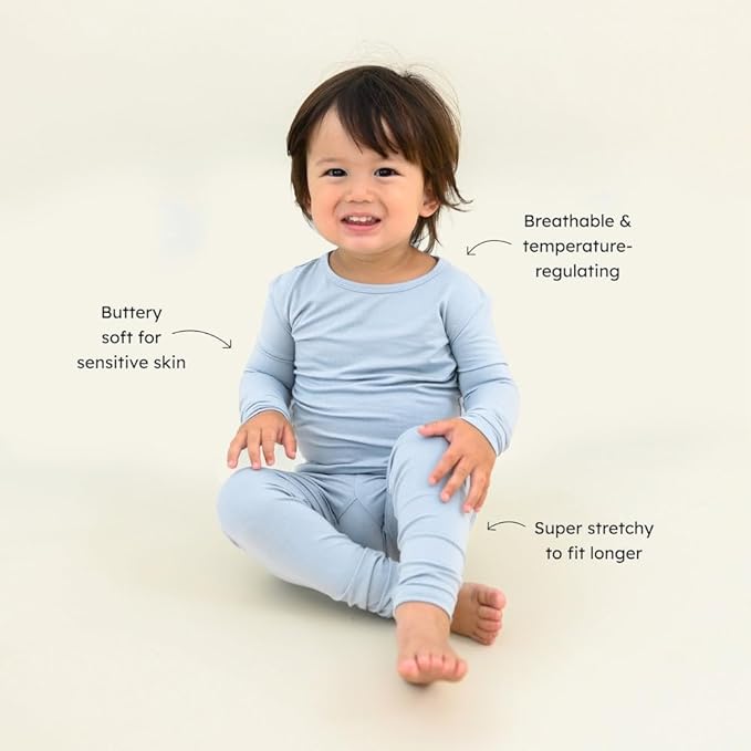 KYTE BABY Toddler Pajama Set - Pjs for Toddlers Made of Soft Bamboo Rayon Material