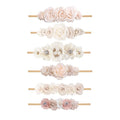 6pcs Baby Headbands Nweborn Flower Hair Bows for Girls-Infant Elastic Hair Band Bows Wraps Baby Headband Hair Accessories Gifts for Toddles