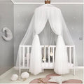 Bed Canopy for Girls - Soft, Washable and Easy to Install, Crib Canopy for Girls' Room with Star Decor, Princess Bed Canopy for Crib,Bed,Reading Nook, Snow White