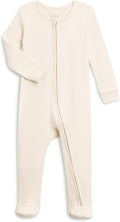Colored Organics Baby Zip-Up Footed Sleeper with 2-Way Zipper - Newborn Organic Cotton Pajamas