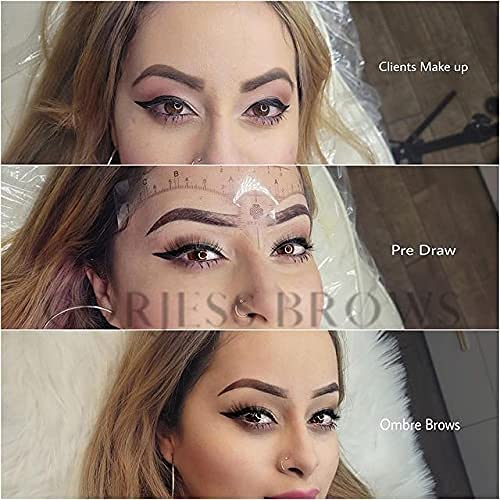 Stylia Eyebrow Stencil Kit for Women – 100 Pack, Precision Brow Mapping Tool for Shaping, Best Eyebrow Stencils for Older Women & Beginners, Strong Adhesive, Universal Fit, Reusable Brow Templates