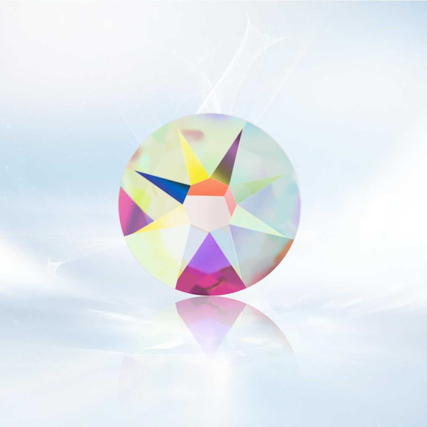 Novani Crystal AB Rhinestones 1440pcs Flat Back Round Rhinestone Style 2088 Sparkly Crystal Gemstones for Nail Art and Crafting SS12,3.0-3.2mm