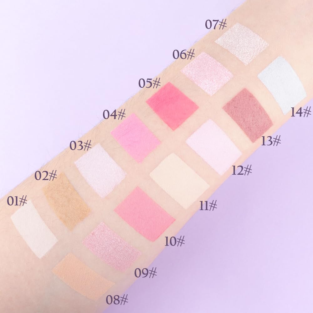 Single Matte Eyeshadow Makeup Palette, Neutral Ivory White Eyeshadows Singles, Monochrome Eye Shadow Palette Makeup for Women, de sombras de ojos, Highly Pigmented Daily Evening Girls Eyeshadow