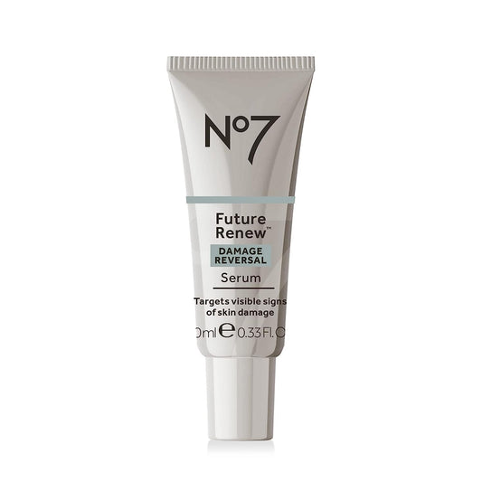 No7 Future Renew Damage Reversal Face Serum - Anti-Aging Serum for Glowing Skin - Hyaluronic Acid + Niacinamide for Sun Damage Reversal - Dermatologist-Approved, Sensitive Skin Suitable (0.33 Fl Oz)