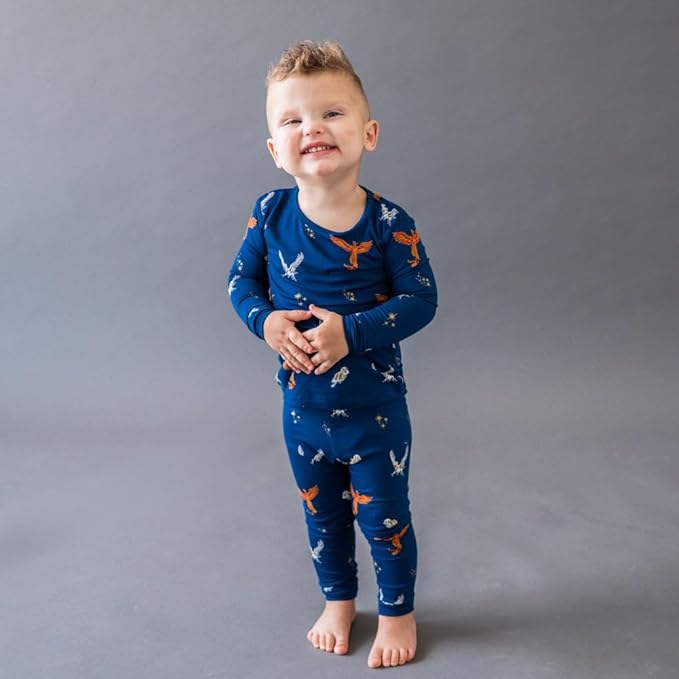 KYTE BABY Toddler Pajama Set - Pjs for Toddlers Made of Soft Bamboo Rayon Material