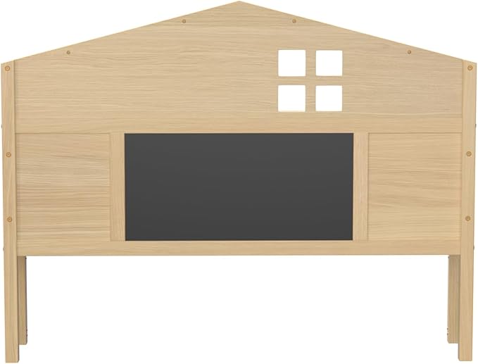 Headboard Storage Cabinet for Full-Size Montessori Floor Bed Natural,Freely Collocation