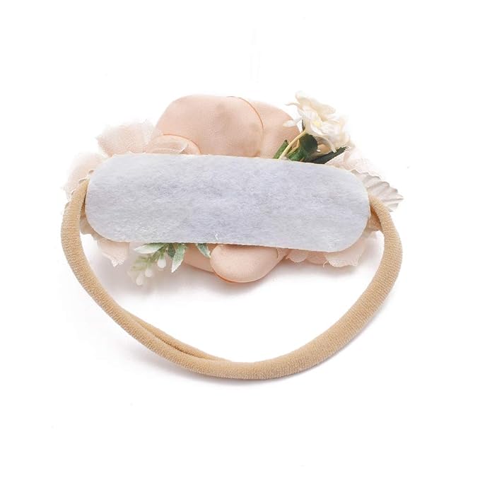cherrboll 3pcs Baby Girl Headbands Flowers, Super Soft & Stretchy Nylon Floral Hairbands for Newborn Toddler