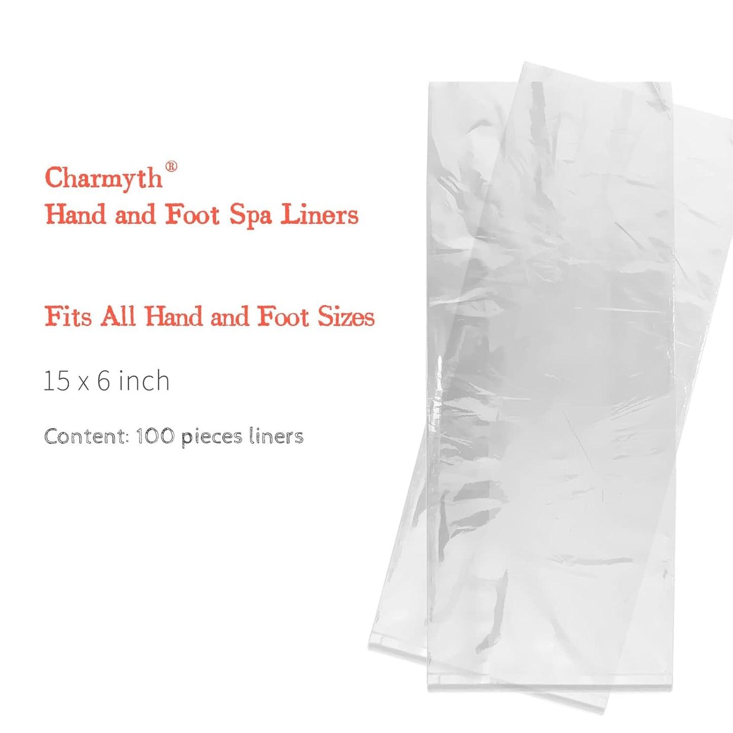 Liners Hand or Foot Disposable Thermal Heated Mitt Liners Paraffin Bath Treatments Bags Plastic Liner Socks and Gloves for Hot Wax Therapy (100)