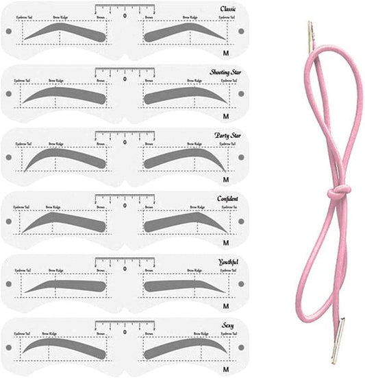 Eyebrow Stencils,Reusable Eye Brow Drawing, DIY Eyebrow Shaping Grooming Template Card Women Beauty Set