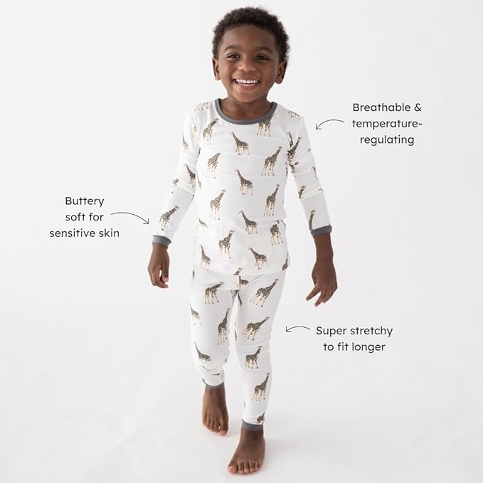 KYTE BABY Toddler Pajama Set - Pjs for Toddlers Made of Soft Bamboo Rayon Material