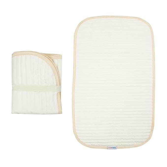 Portable Diaper Changing Pad-Quilted Thicker Waterproof Changing Pad-Change Pad Liner Bed Pad Play Mat-Travel Diaper Changing Pad (Flat)