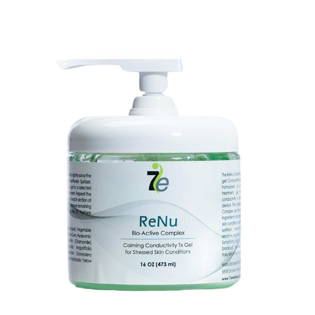 7eWellness Myolift ReNu Conductive Gel for Microcurrent, Renu Microcurrent Conductive Gel for Face Dry Skin (16oz / 473 ml)