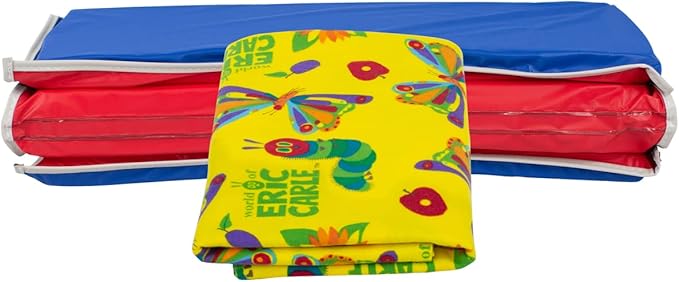 KinderMat + Eric Carle Kinderbundle - Beautiful Butterfly - Full Nap Mat & Washable Cover, Special Edition - 47" x 22", Value Bundle, Great for Daycare & Family Households