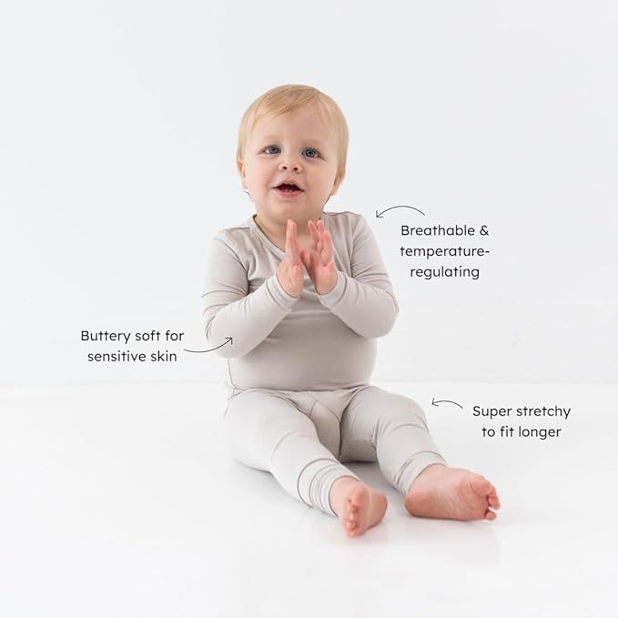 KYTE BABY Toddler Pajama Set - Pjs for Toddlers Made of Soft Bamboo Rayon Material