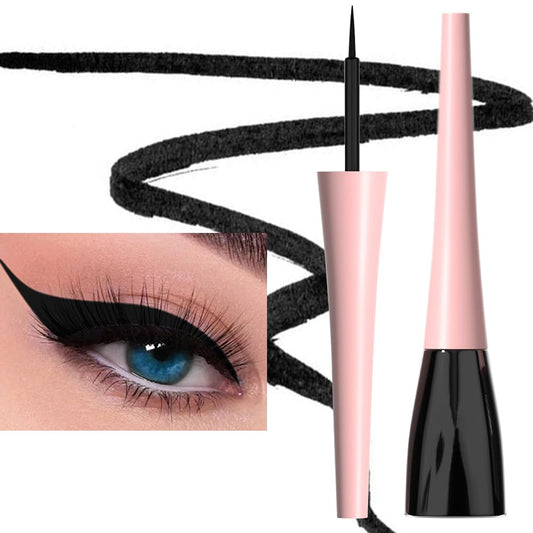 evpct 1Pcs Black Liquid Eyeliner Makeup Waterproof Black Eye Liners for Women, Eyes Wing Eyeliner Stamps Shapes Colored Eyeliner delineador de ojos a prueba de agua contra el agua blanco para ojos