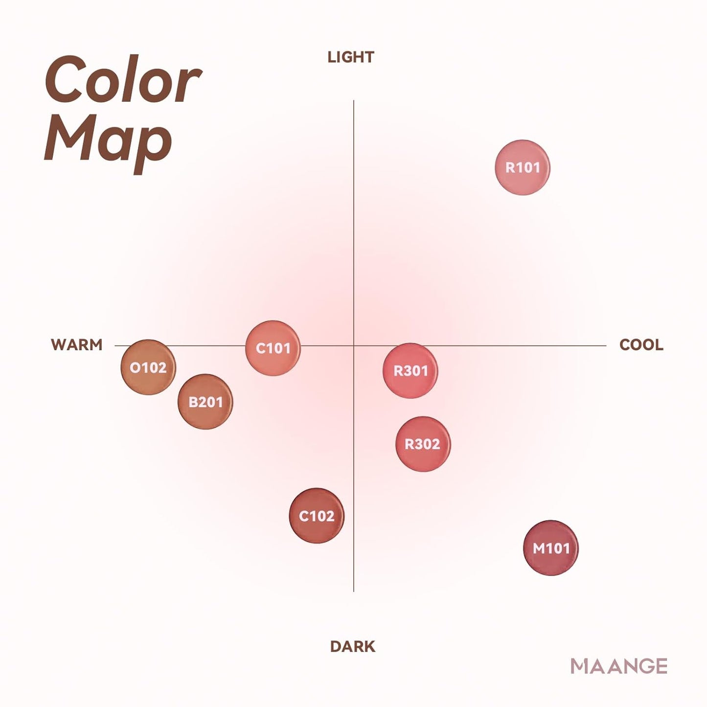 MAANGE Multi-Use Blush Stick, All-in-One Cream Blush for Cheeks, Eyes & Lips Long-Wearing, Blendable Makeup Blush Stick, Creamy & Buildable (R101+C102)