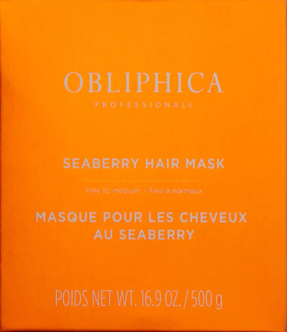 Obliphica Seaberry Hair Mask - Deep Conditioning Hydrating Treatment for Dry and Damaged Hair - Fine, Frizzy, and Color-Treated Hair - 1.05 Pound (Pack of 1)