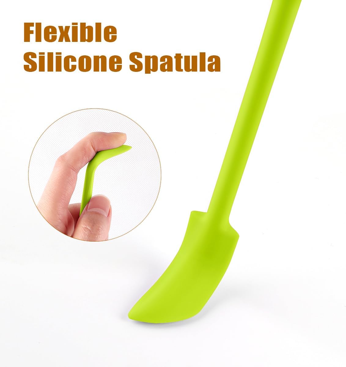 Silicone Spatula Set (6Pcs) - Mini Scraper Tool for Beauty & Food （Reach Every Last Drop - Multi-Size Spatulas for Makeup Jars, Lotion Bottles & Kitchen Containers）