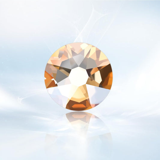 Novani Golden Shadow Rhinestones 1440pcs Flat Back Round Rhinestone Style 2088 Sparkly Crystal Gemstones for Nail Art and Crafting SS8,2.3-2.5mm