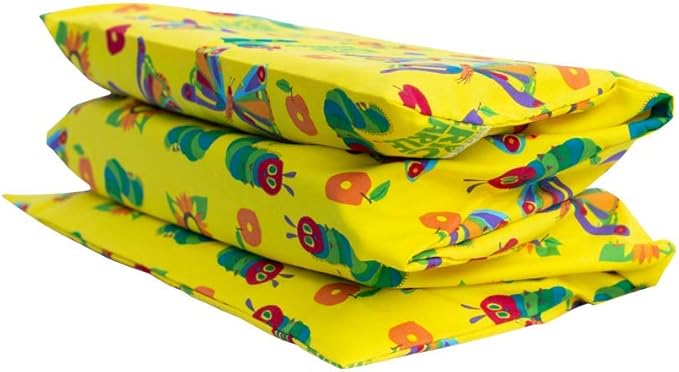 KinderMat + Eric Carle Kinderbundle - Beautiful Butterfly - Full Nap Mat & Washable Cover, Special Edition - 47" x 22", Value Bundle, Great for Daycare & Family Households